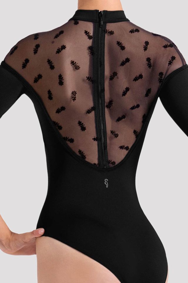 Ladies Sofia Floral 3/4 Sleeve Leotard