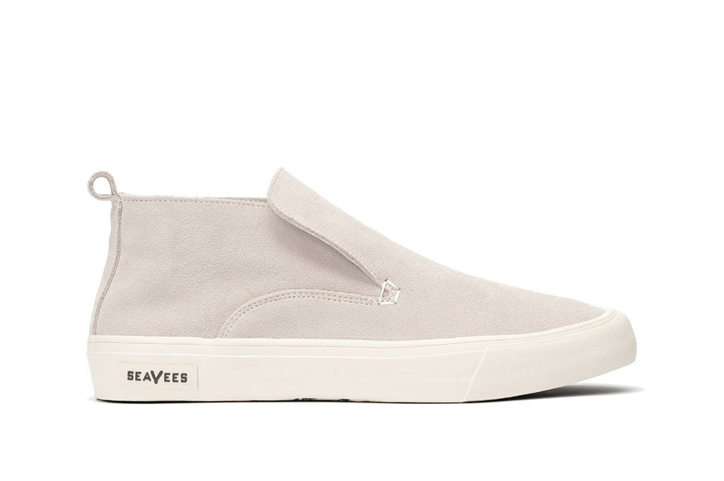 Men's Huntington Middie sneaker in Oyster suede, side view