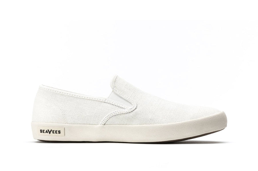 Men's Baja Slip On in White canvas, side view