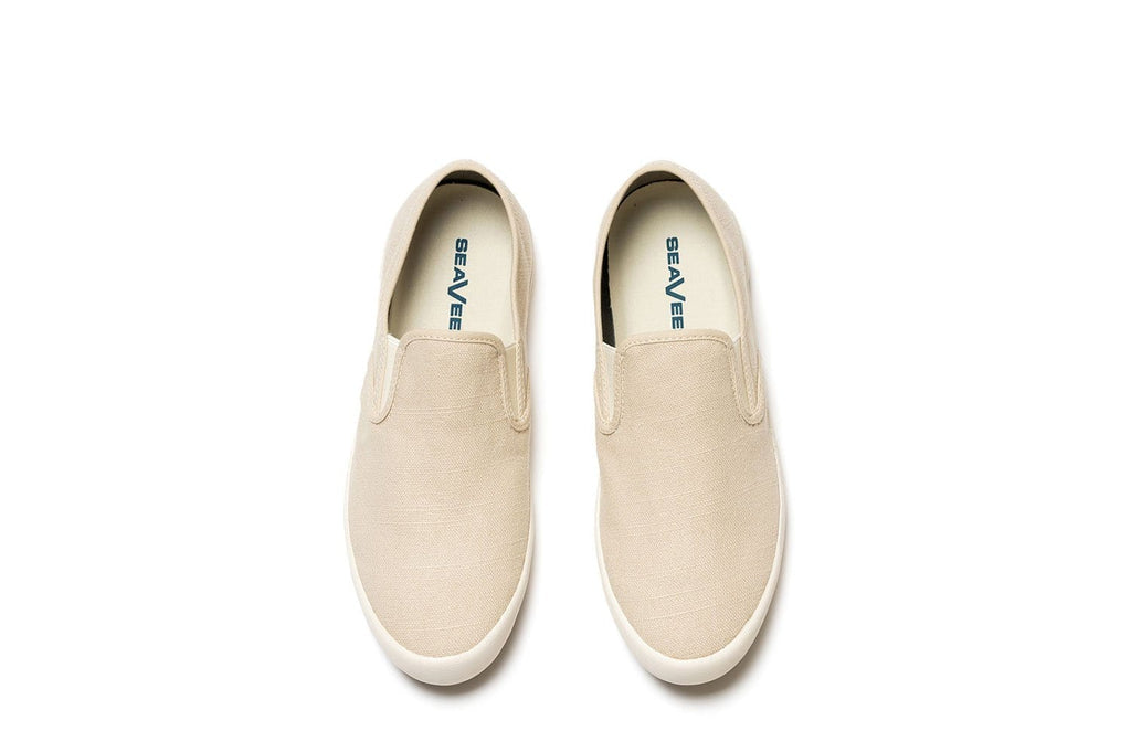 Men's Baja Slip On in Natural canvas, top view
