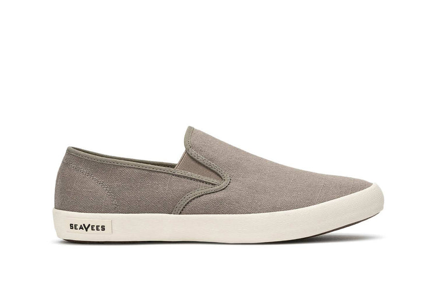Men's Baja Slip On in Tin Grey canvas, side view
