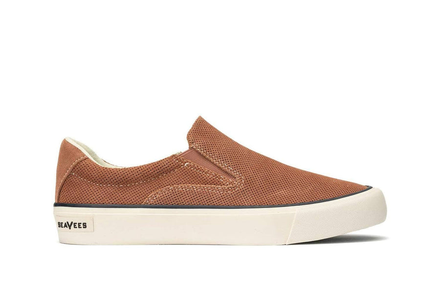 Men's Hawthorne Slip On in Terracotta suede, side view