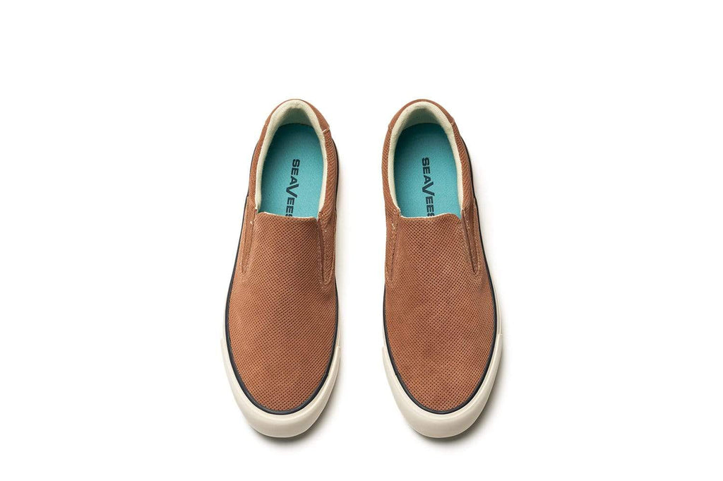 Men's Hawthorne Slip On in Terracotta suede, top view