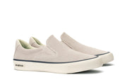 Men's Hawthorne Slip On in Ecru suede, three-quarter view