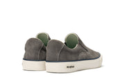 Men's Hawthorne Slip On in Pavement suede, heel view