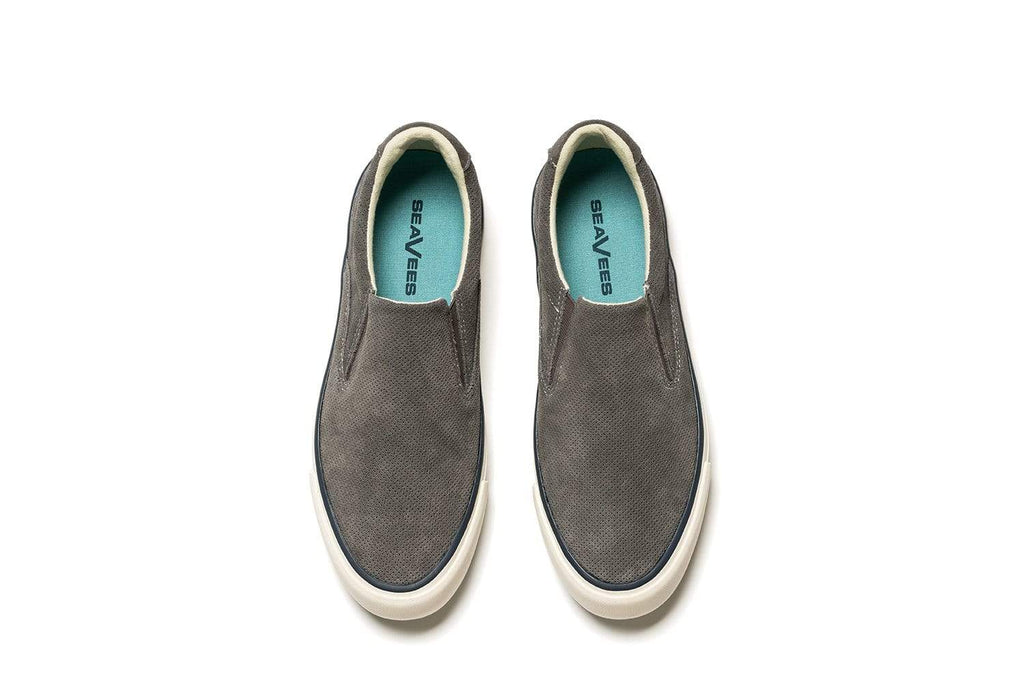 Men's Hawthorne Slip On in Pavement suede, top view