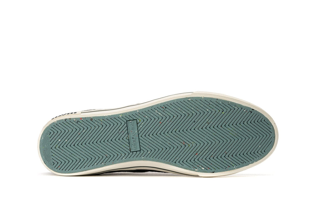Men's Hermosa Sneaker in Black canvas, outsole view
