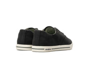 Men's Hermosa Sneaker in Black canvas, heel view