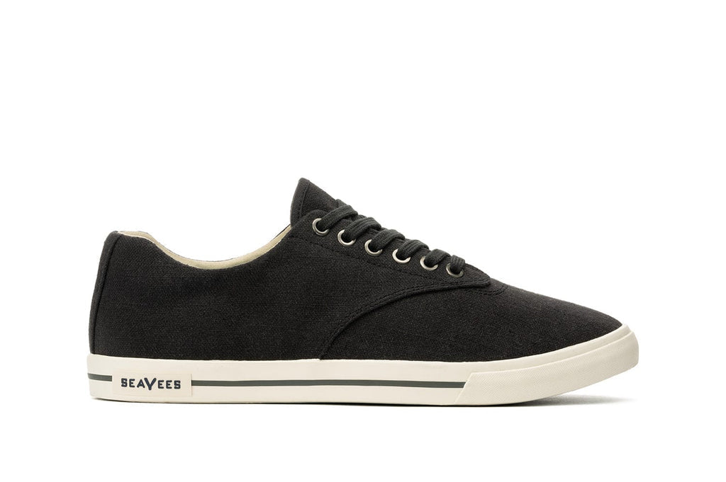 Men's Hermosa Sneaker in Black canvas, side view