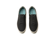 Men's Hermosa Sneaker in Black canvas, top view