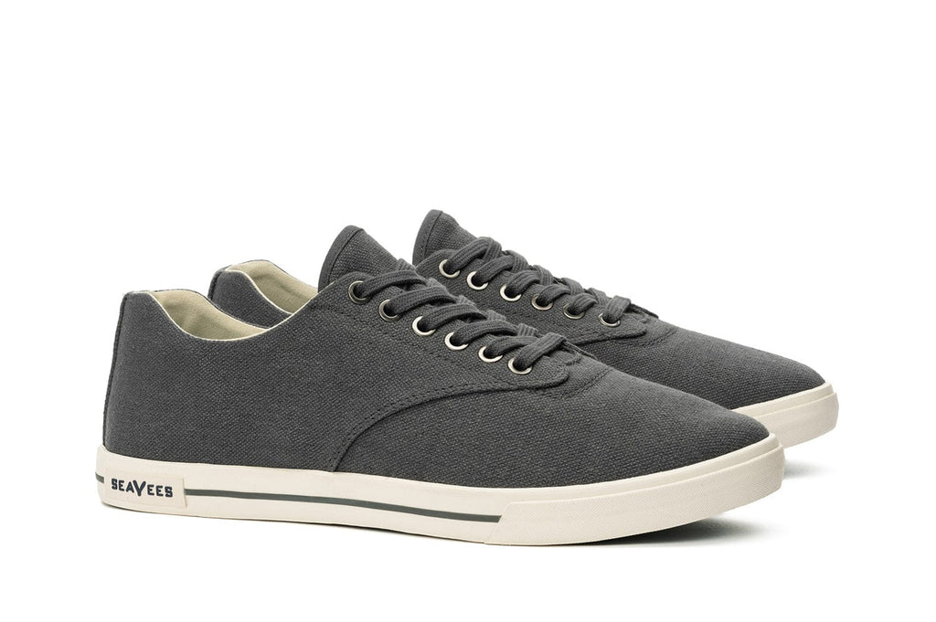 Men's Hermosa Sneaker in Slate Navy canvas, three-quarter view