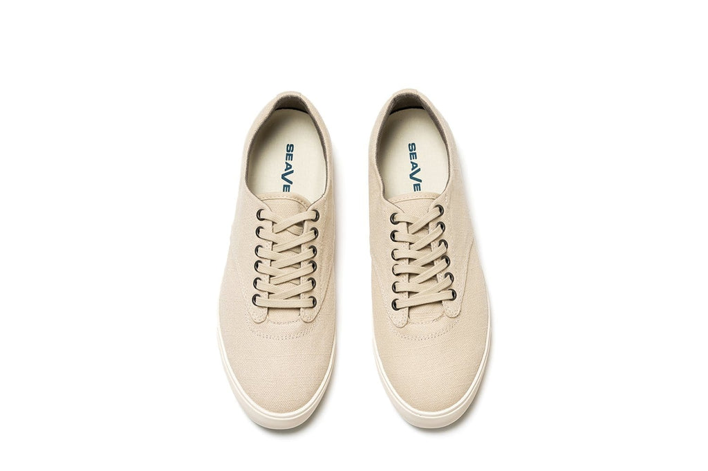 Men's Hermosa Sneaker in Natural canvas, top view