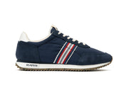 Men's Royal Runner sneaker in Blue nylon and suede, side view