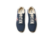 Men's Royal Runner sneaker in Blue nylon and suede, top view