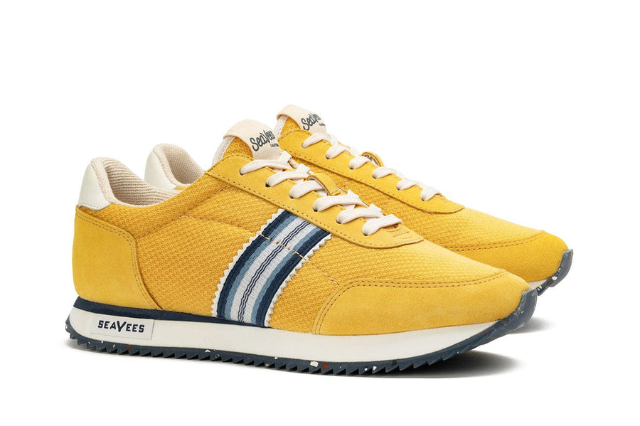 Men's Royal Runner sneaker in Solar Tencel and suede, three-quarter view