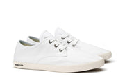 Men's Sixty Six Sneaker in White canvas, three-quarter view