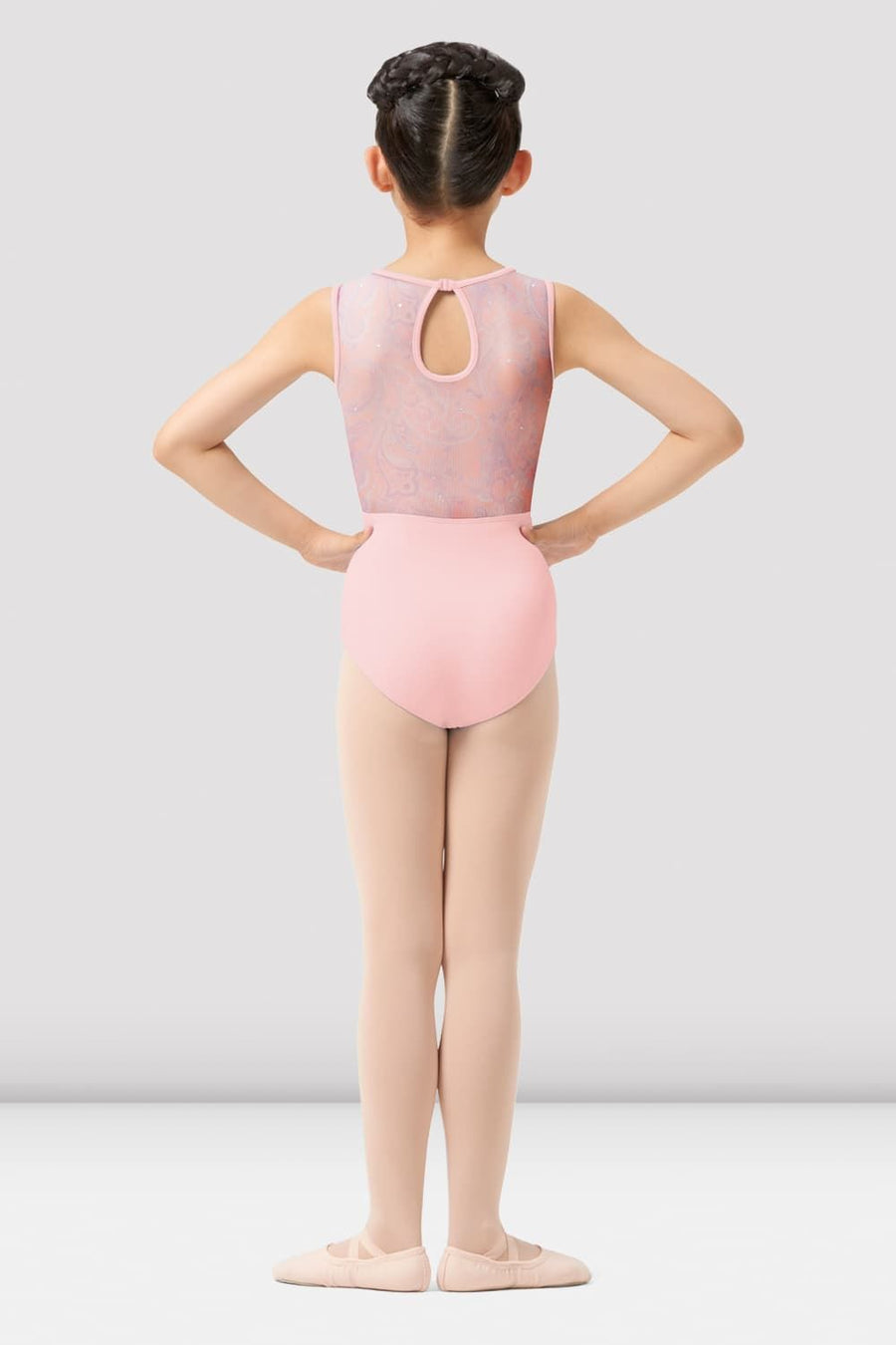 Girls Mirella Paisley Mesh Back Leotard