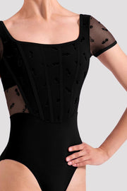 Ladies Mia Floral Scoop Back Leotard