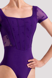 Ladies Mia Floral Scoop Back Leotard