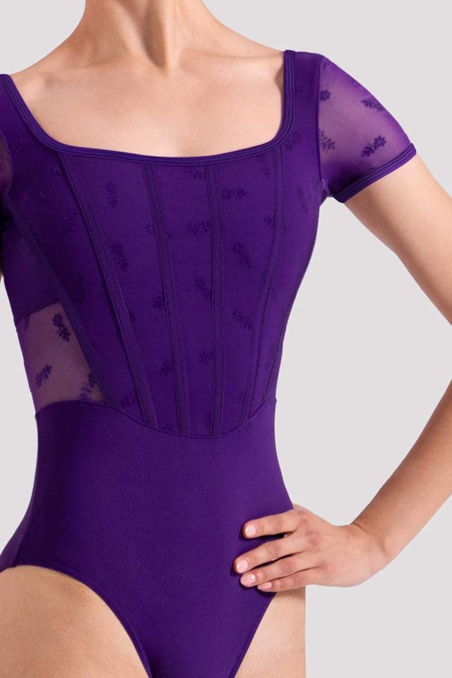 Ladies Mia Floral Scoop Back Leotard