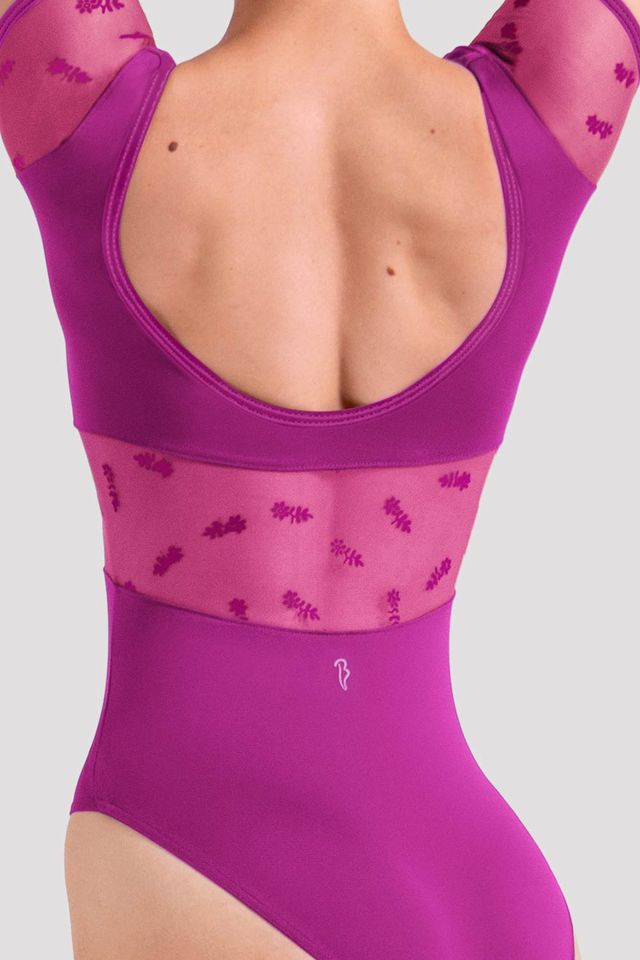 Ladies Mia Floral Scoop Back Leotard