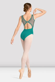 Ladies Mirella Celeste Boat Neck Printed Leotard