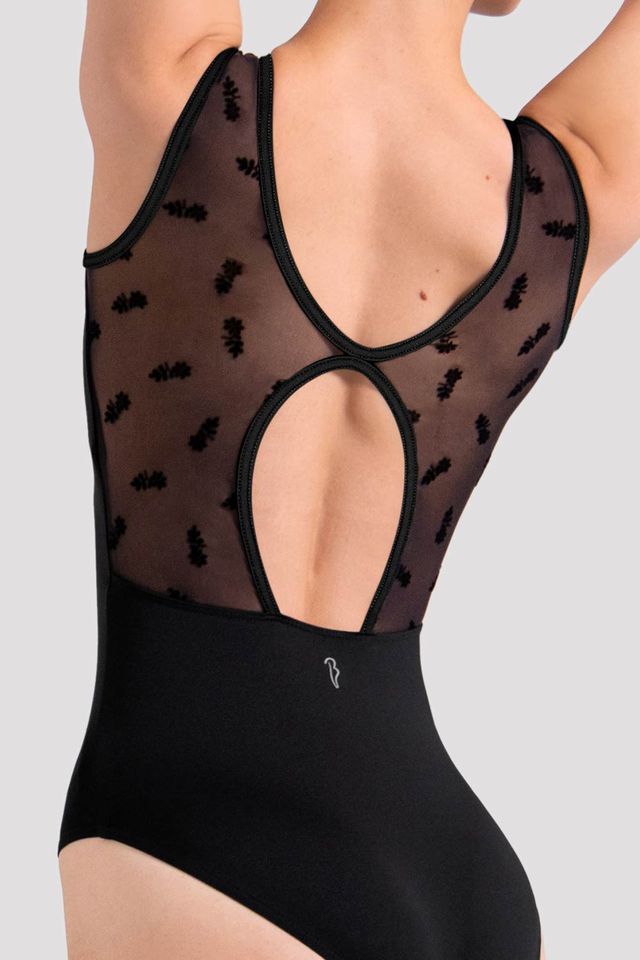 Ladies Amelia Floral High Neck Leotard
