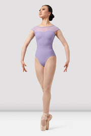 Ladies Mirella Chevron Boat Neck Leotard