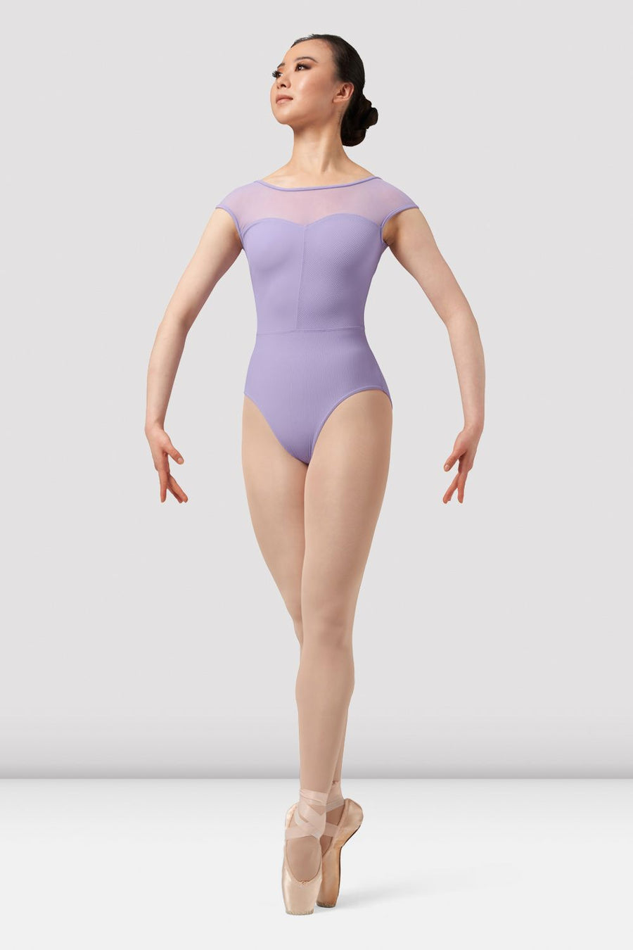 Ladies Mirella Chevron Boat Neck Leotard
