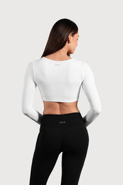 Ladies Active Long Sleeve Crop Top