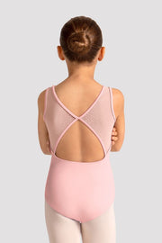 Girls Mirella Celestia Boat Neck Printed Leotard