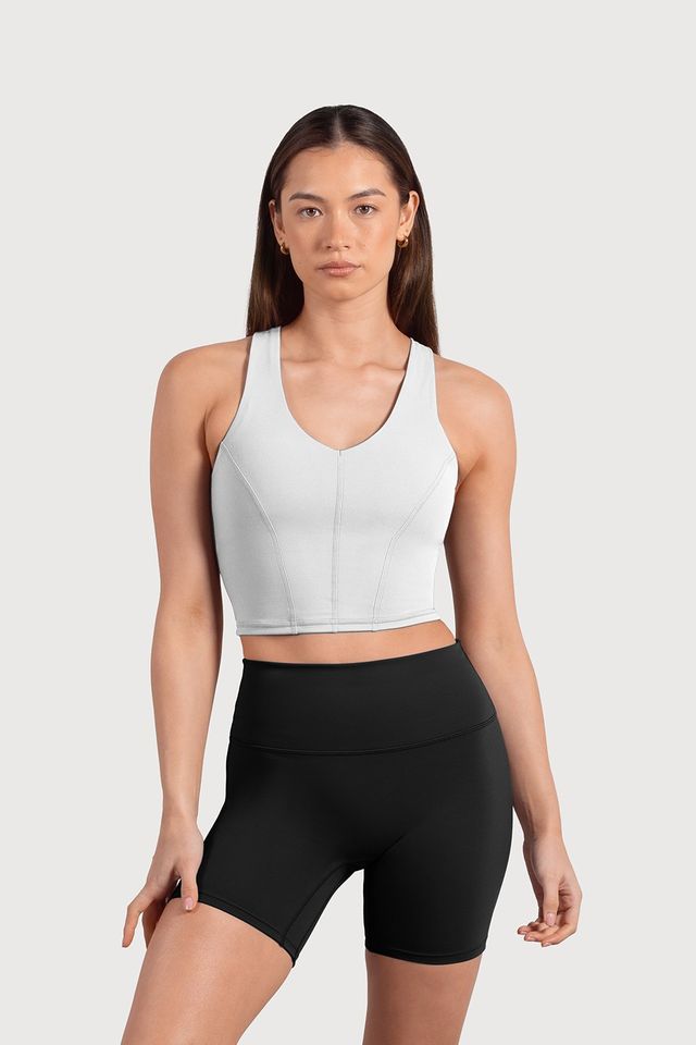 Ladies Active Racerback Corset Crop Top