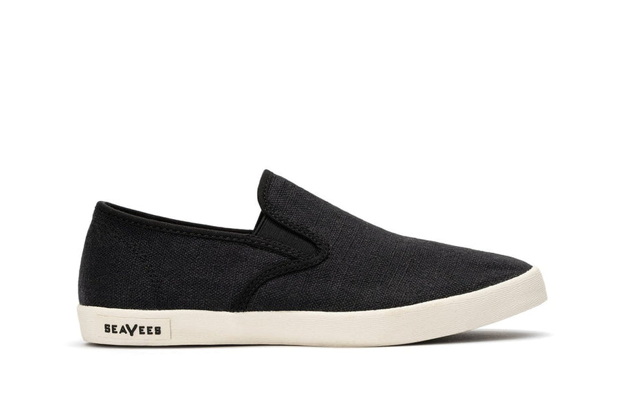 Women's Baja Slip On in Black canvas, side view