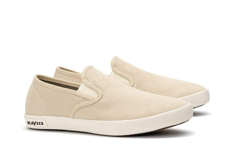 Women's Baja Slip On in Natural canvas, three-quarter view