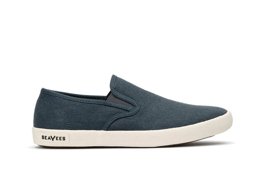 Women's Baja Slip On in Marine canvas, side view