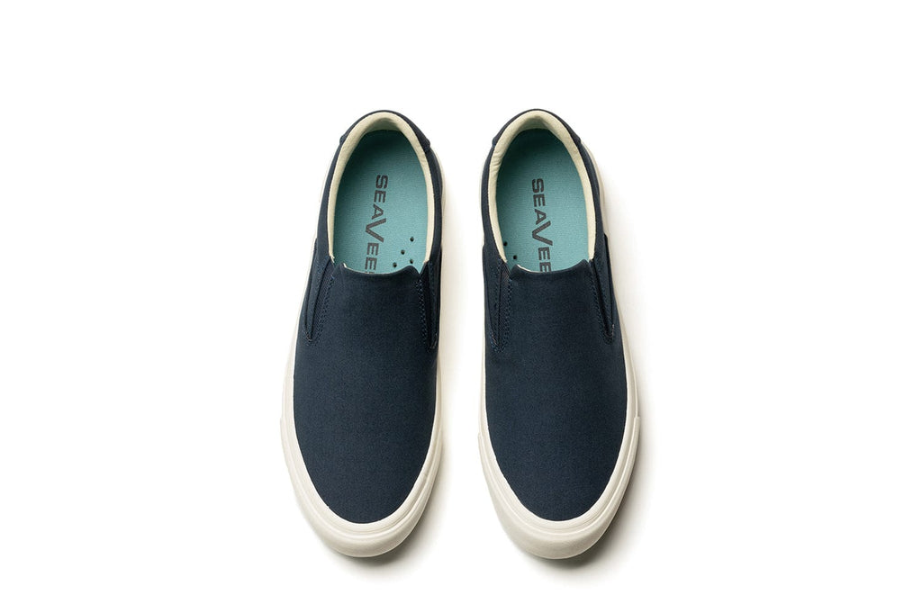 Women's Hawthorne Slip On in True Navy fabric, top view