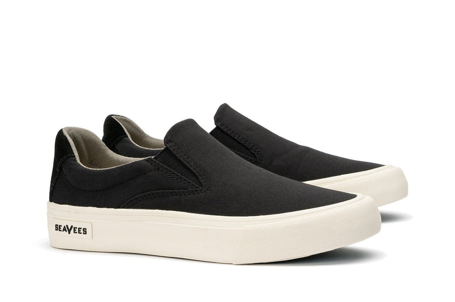 Women's Hawthorne Slip On in Black fabric, three-quarter view