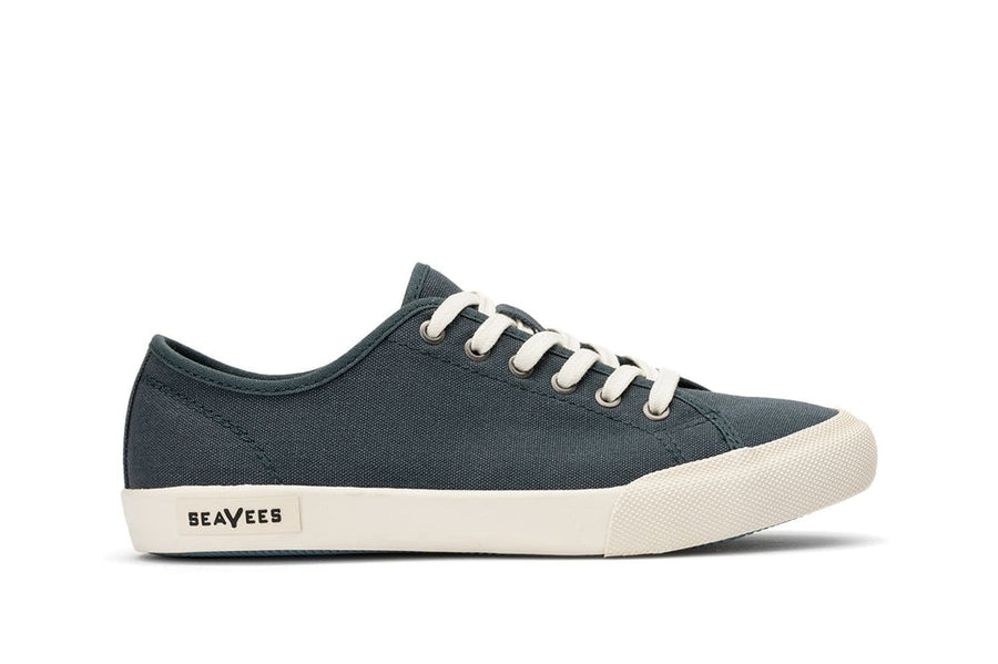 Women's Monterey Sneaker in Slate Navy canvas, side view