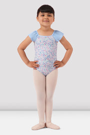 Girls Mirella Ditsy Floral Frill Sleeve Leotard