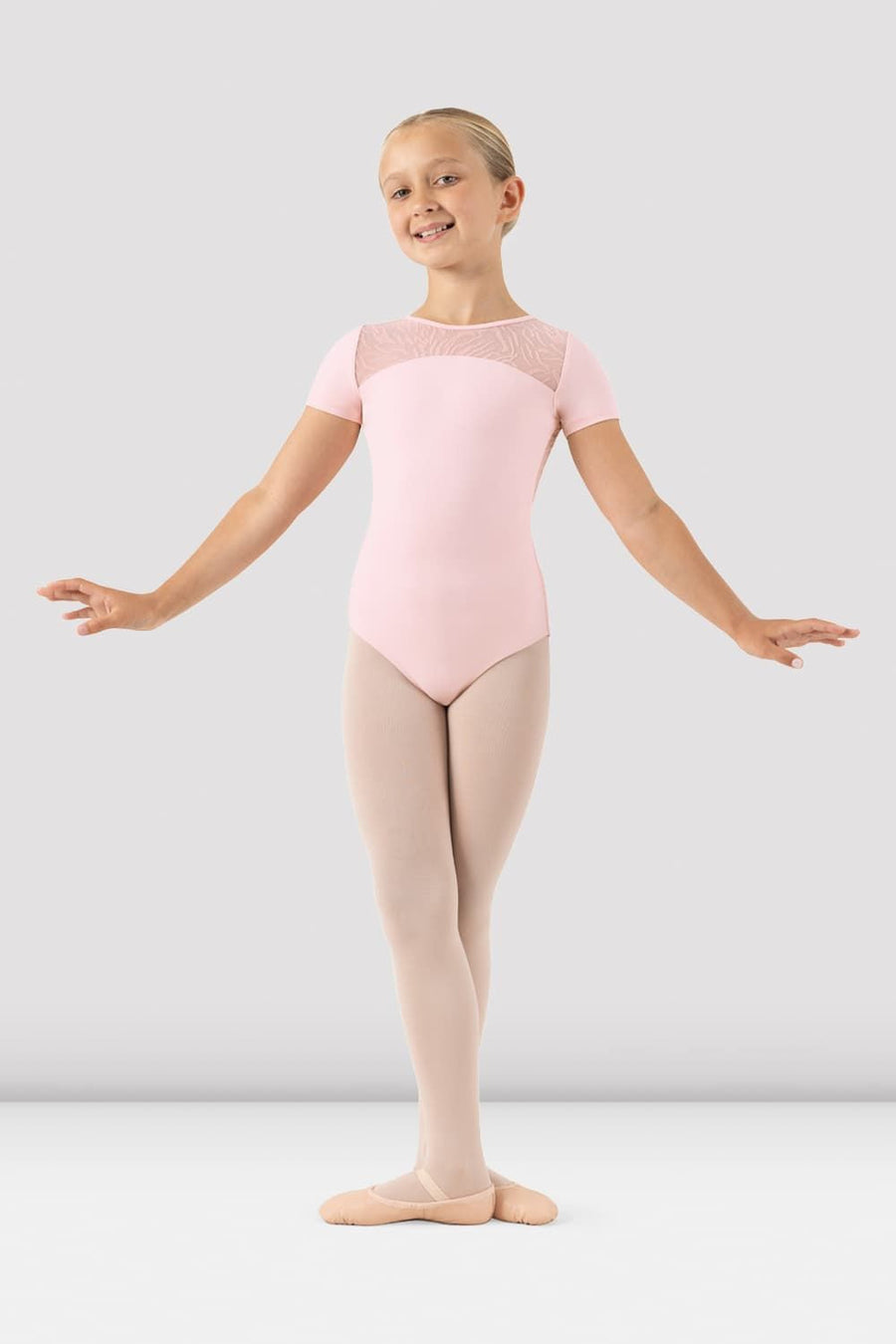 Girls Elsa Short Sleeve Leotard