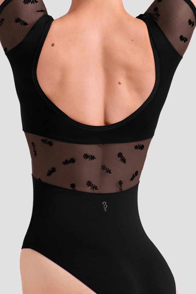 Ladies Mia Floral Scoop Back Leotard