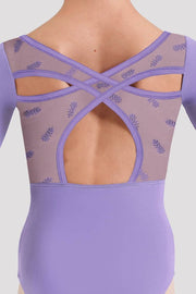Girls Avery Floral 3/4 Sleeve Leotard
